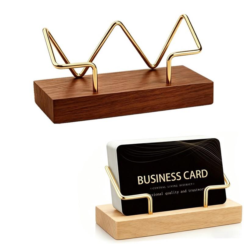 Document Holder Stand - 【A8】Wooden Business Card Holder Organizer Office