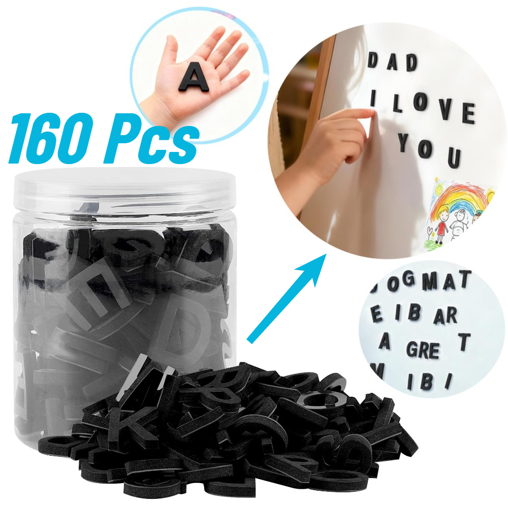 Letter Tray Desk - 160pcs Decorative Magnetic EVA Alphabet Letters