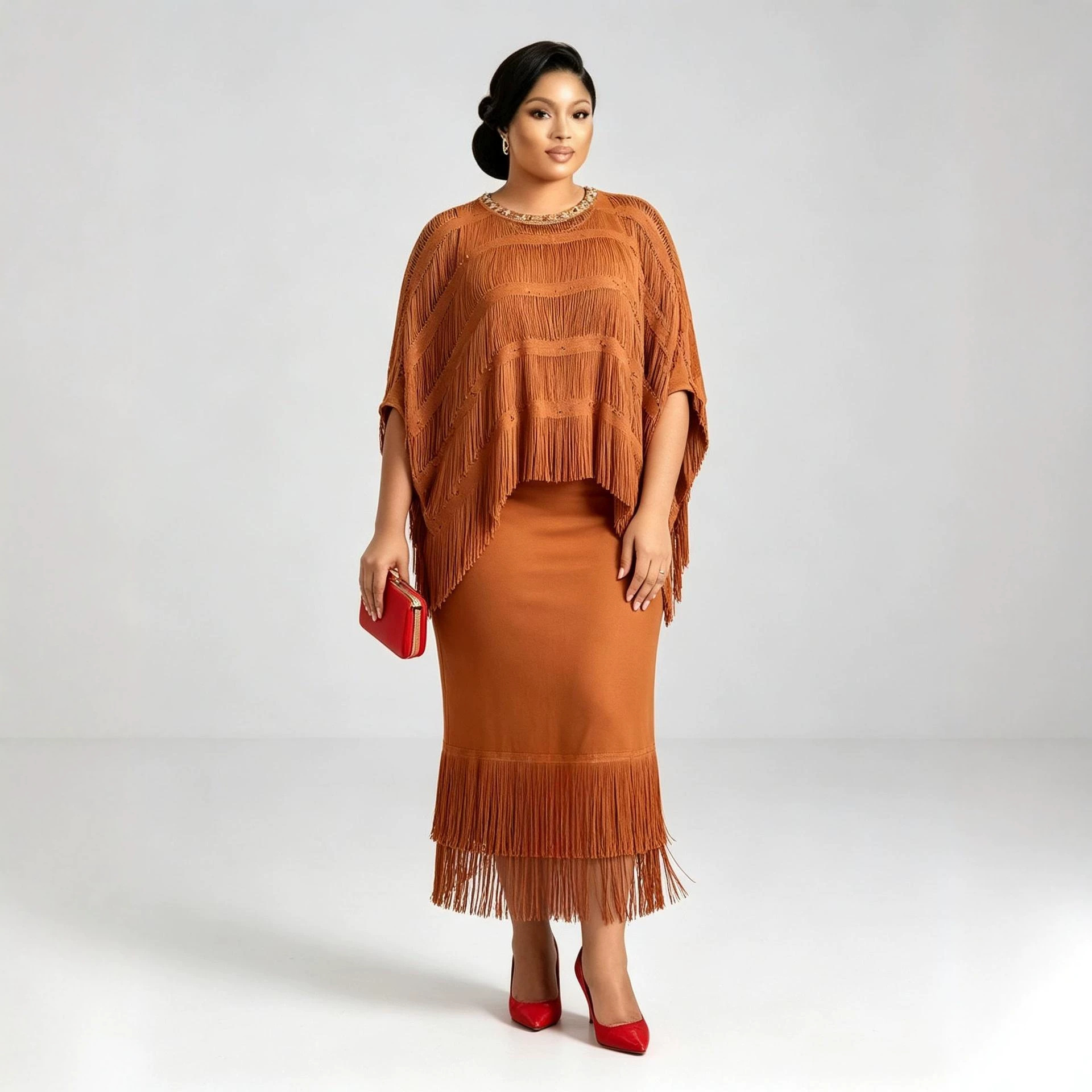 Home Office For Two - Miyake Fashion Fringed Pleated Loose Suit