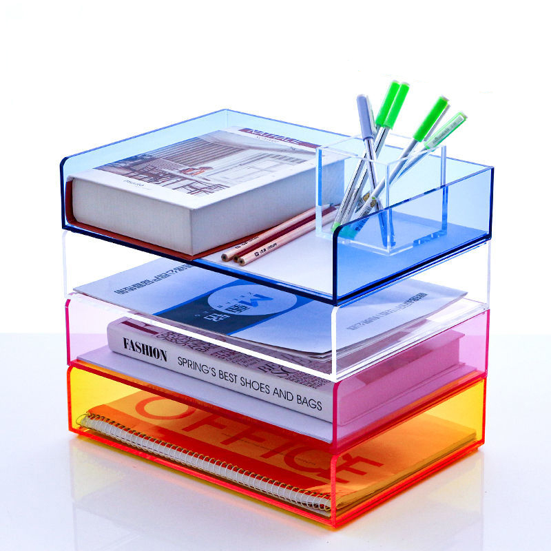 Acrylic File Paper Organizer L - đánh giá và giá Letter Tray Desk