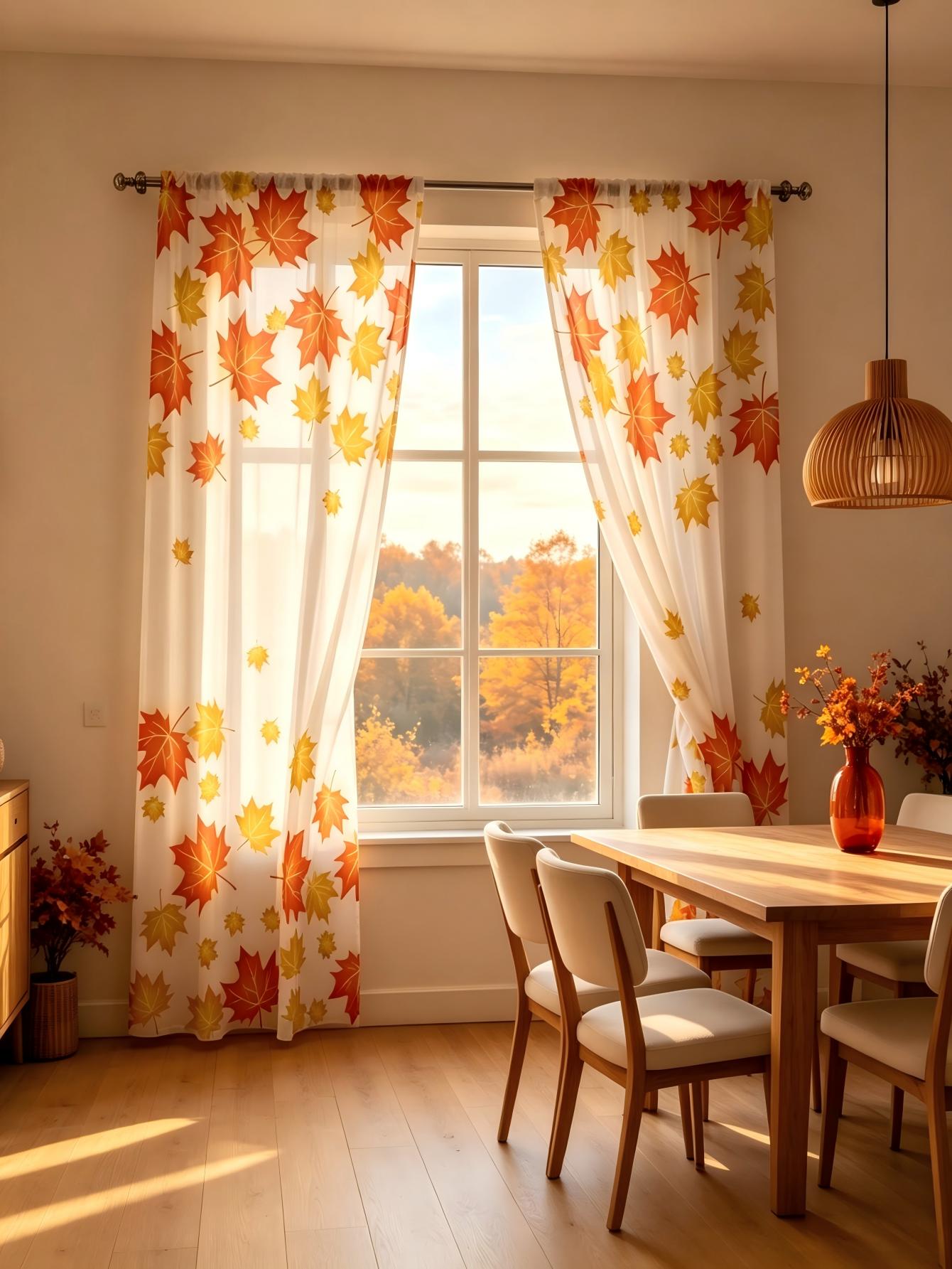 2PCS Digital Print Sheer Curta - đánh giá và giá Home Office Rate