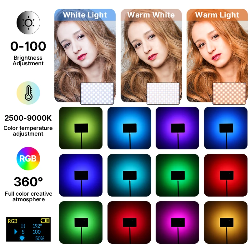Ulanzi LT003 RGB Video Full Pa - đánh giá và giá Zoom Lighting Kit