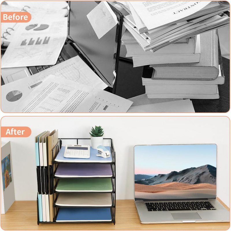5-Tier Multi-Layer File Rack O - đánh giá và giá Letter Tray Desk