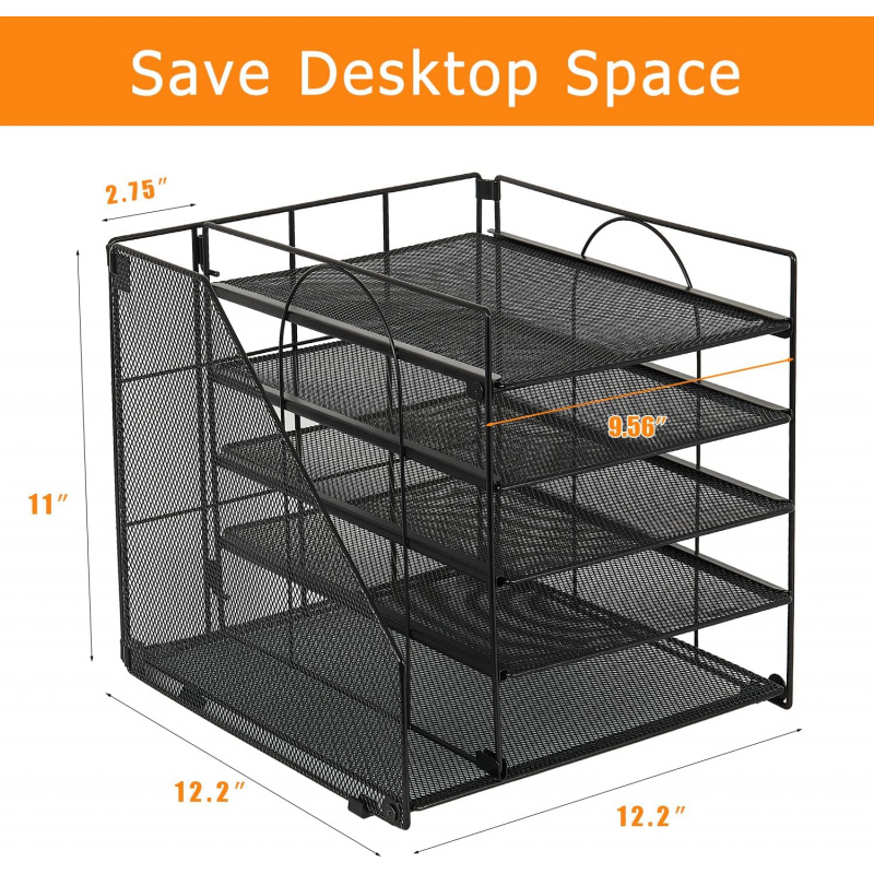 5-Tier Multi-Layer File Rack O - đánh giá và giá Letter Tray Desk