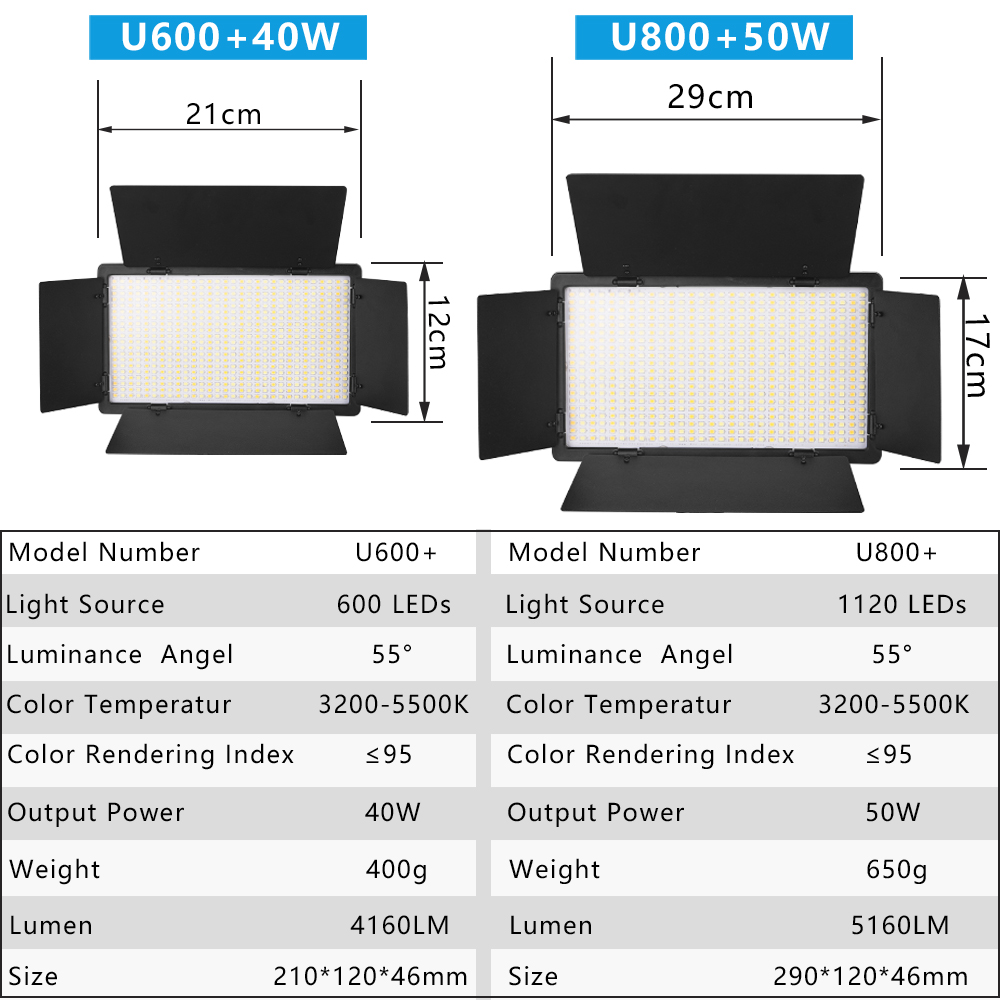 Nagnahz U800 LED Photo Studio  - đánh giá và giá Zoom Lighting Kit