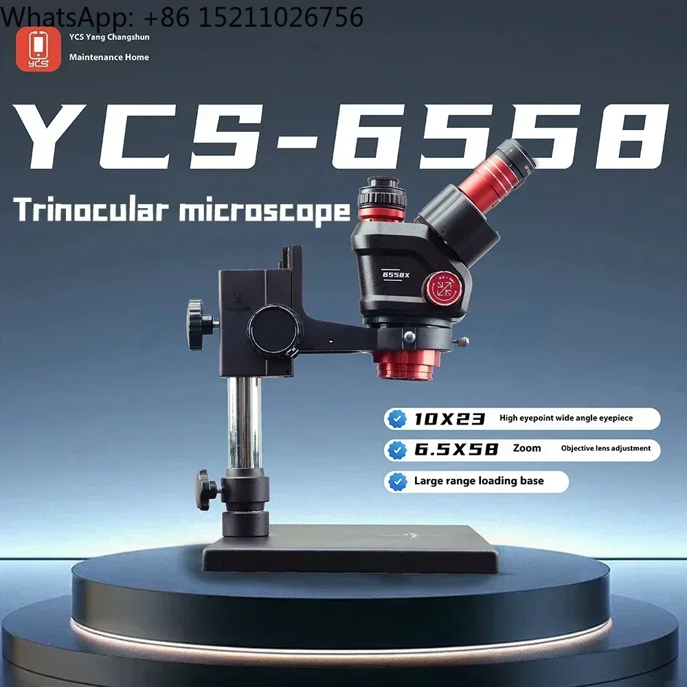 YCS 6558S HD Trinocular Micros - đánh giá và giá Zoom Lighting Kit