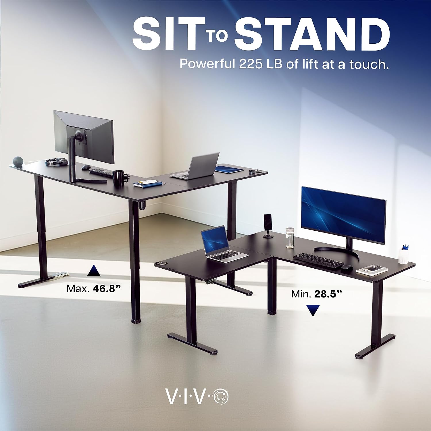 Rustic Vintage Brown 63 x 55 i - đánh giá và giá Standing Desk Electric