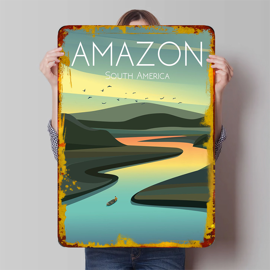 Amazon River Landscape Metal W - đánh giá và giá Home Office Amazon