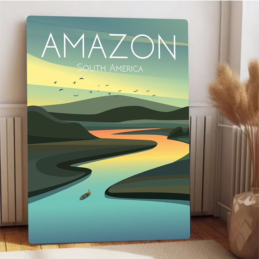 Amazon River Landscape Metal W - đánh giá và giá Home Office Amazon