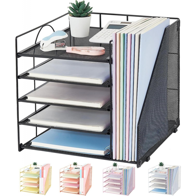 5Layer Paper File Rack Office  - đánh giá và giá Letter Tray Desk