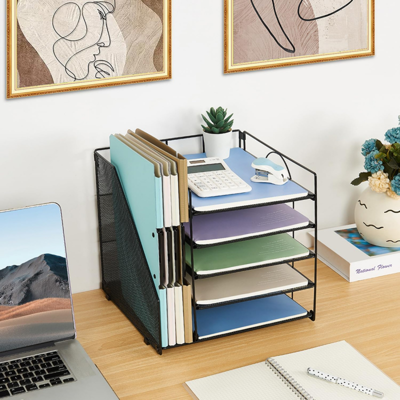 5Layer Paper File Rack Office  - đánh giá và giá Letter Tray Desk