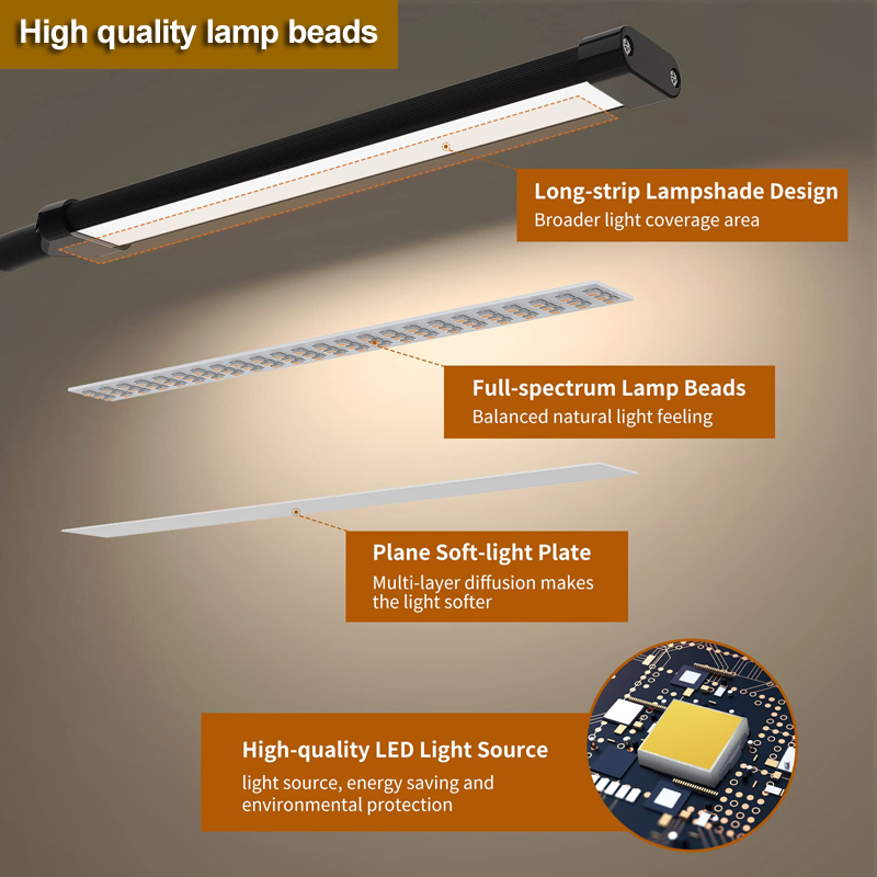 LED Desk Lamp Bedside Bed 360° - đánh giá và giá Standing Desk Electric