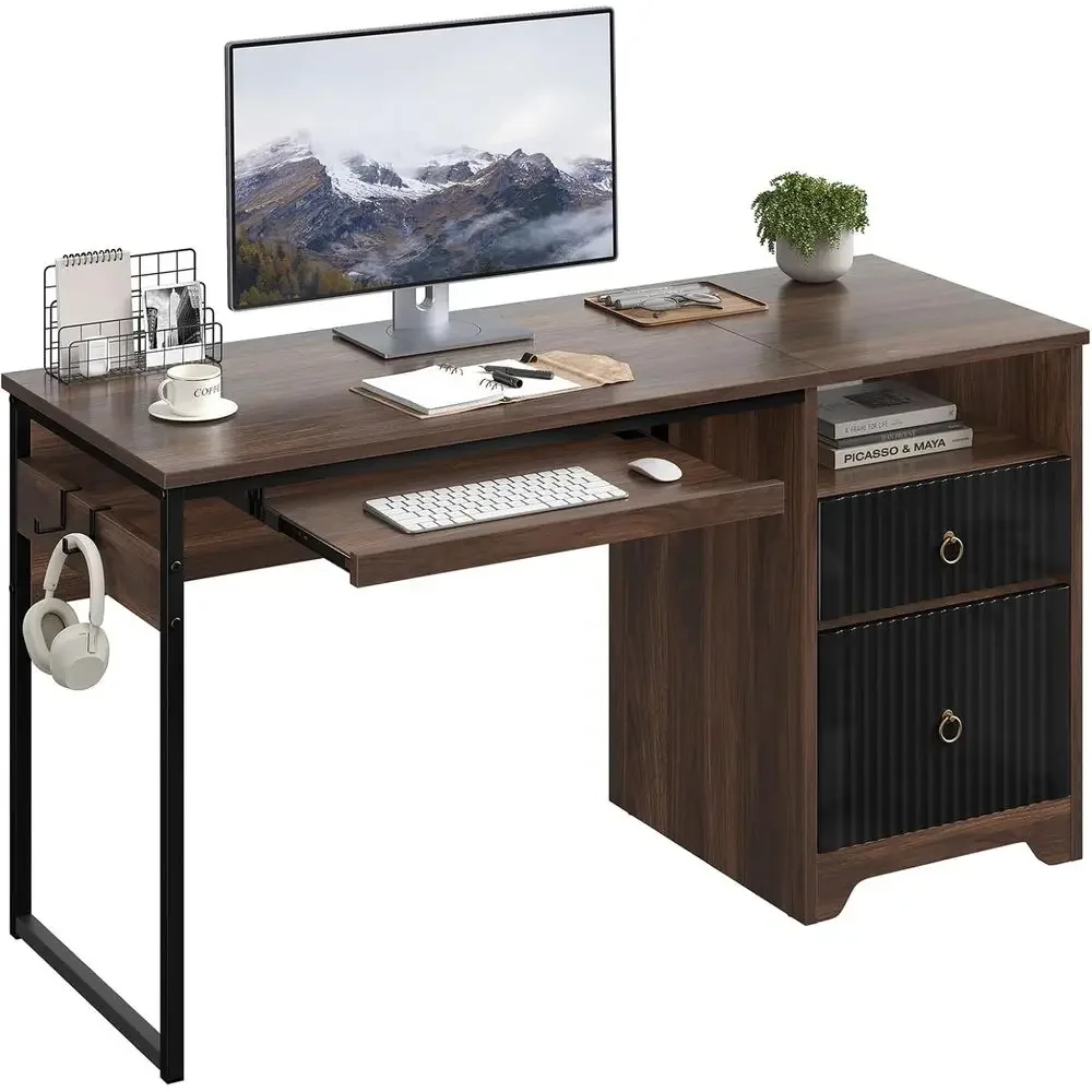 55 Cherry Wood Computer Desk w - đánh giá và giá Letter Tray Desk