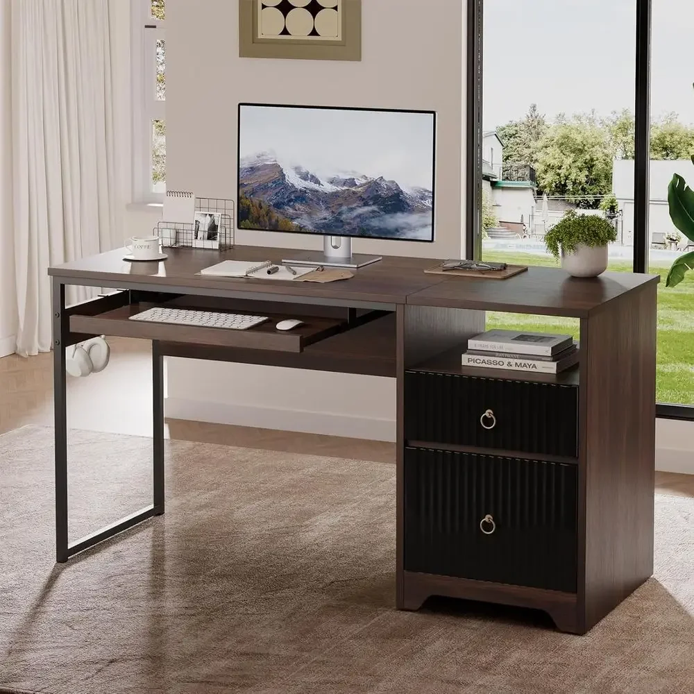 55 Cherry Wood Computer Desk w - đánh giá và giá Letter Tray Desk