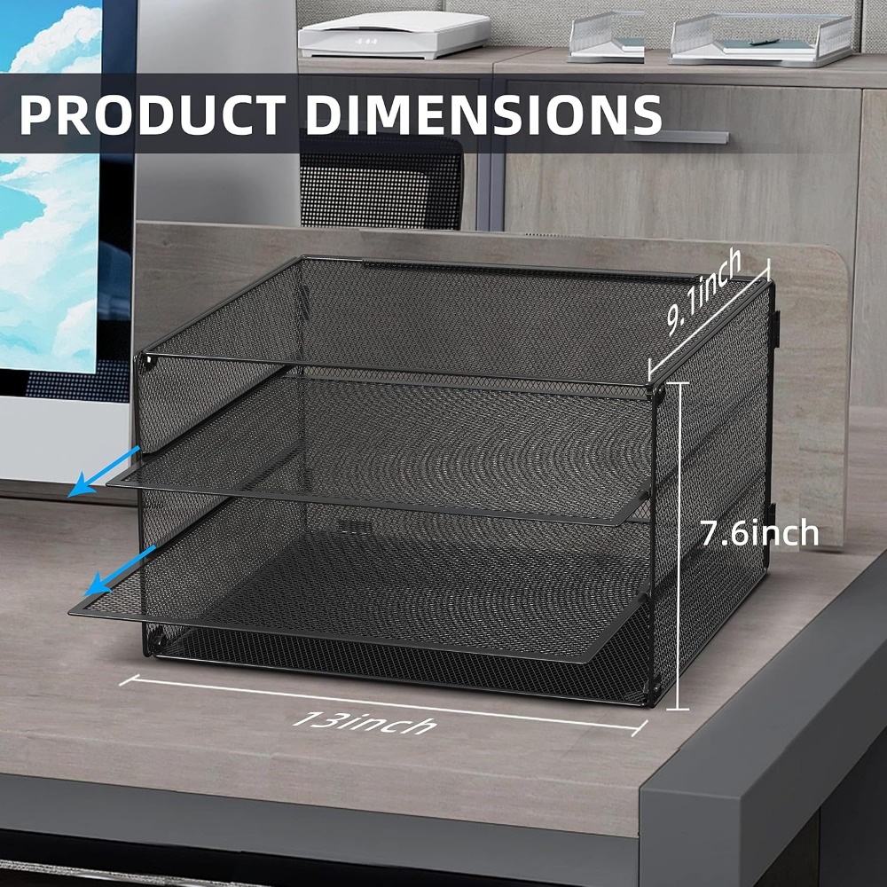 3-Tier Mesh Letter Tray for De - đánh giá và giá Letter Tray Desk
