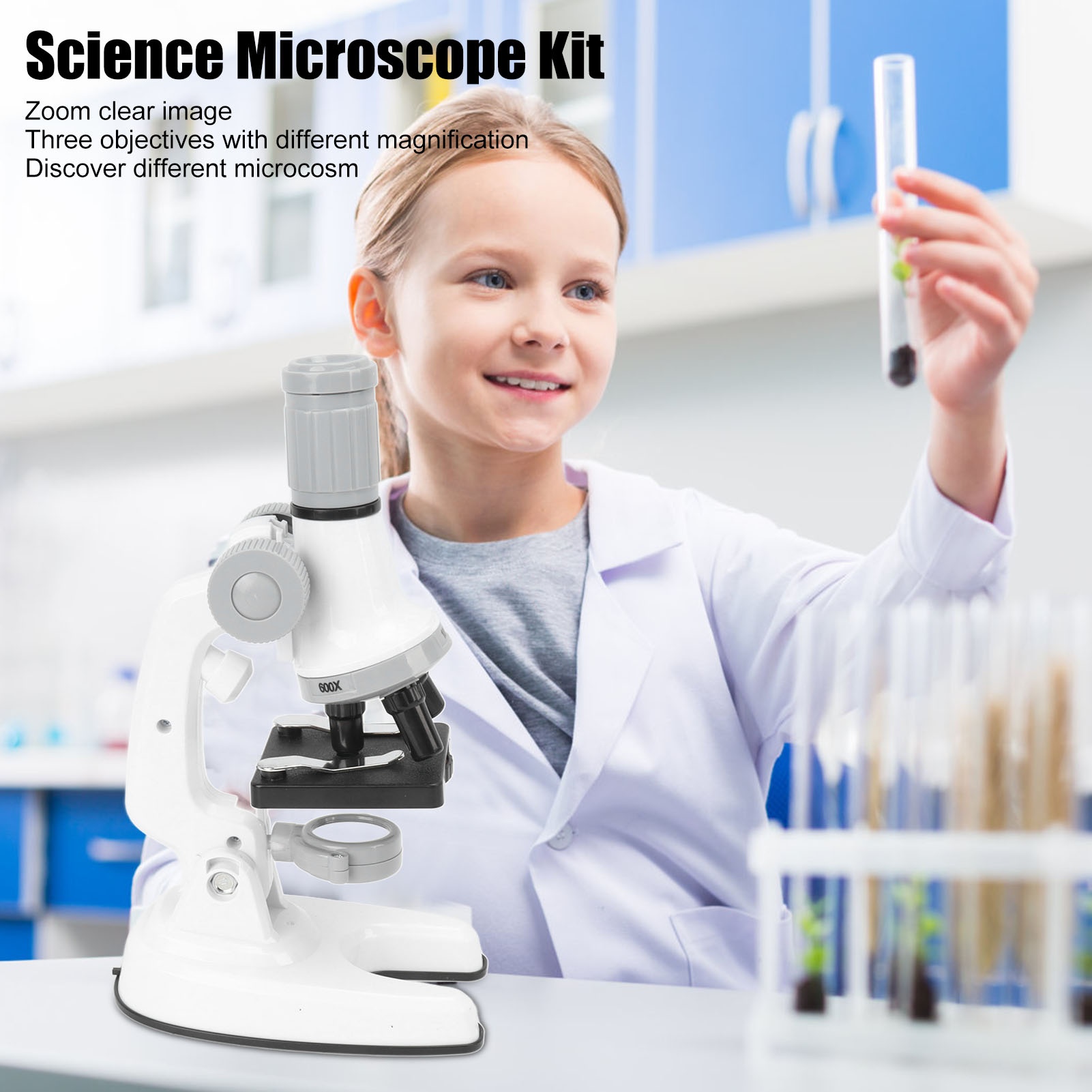 Microscope for Kids 100X 600X  - đánh giá và giá Zoom Lighting Kit