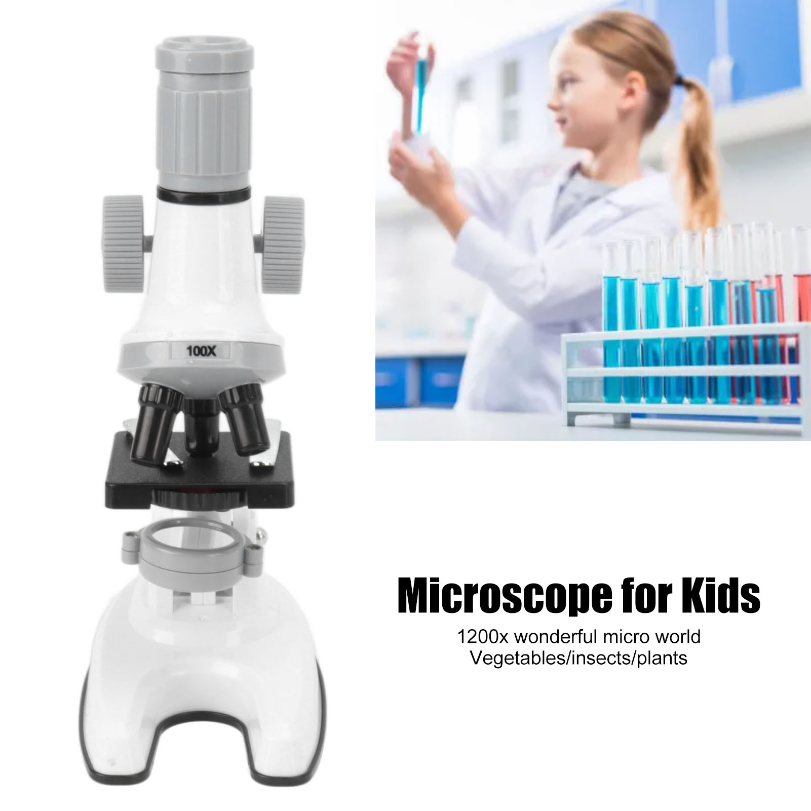 Microscope for Kids 100X 600X  - đánh giá và giá Zoom Lighting Kit