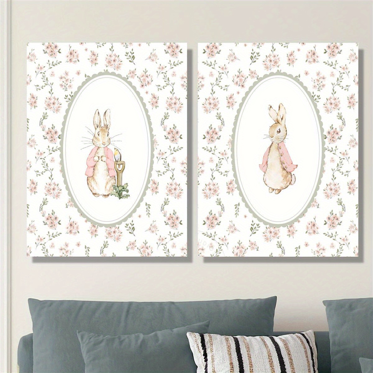 2pcs Retro Easter Rabbit Canva - đánh giá và giá Home Office For Two