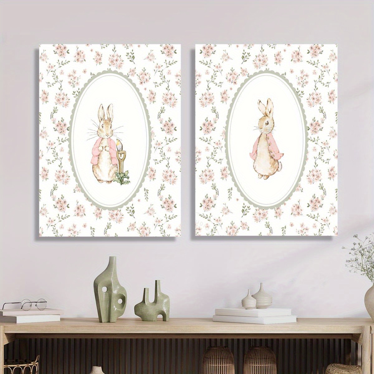 2pcs Retro Easter Rabbit Canva - đánh giá và giá Home Office For Two
