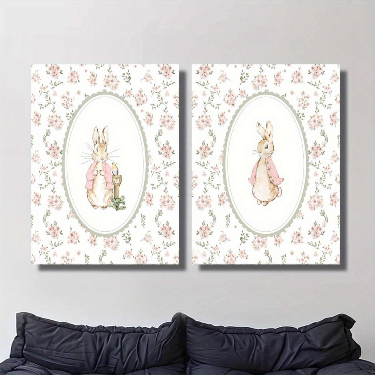 2pcs Retro Easter Rabbit Canva - đánh giá và giá Home Office For Two