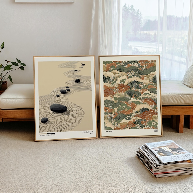 2pcs Japandi Zen Canvas Wall A - đánh giá và giá Home Office For Two