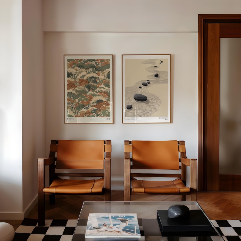 2pcs Japandi Zen Canvas Wall A - đánh giá và giá Home Office For Two