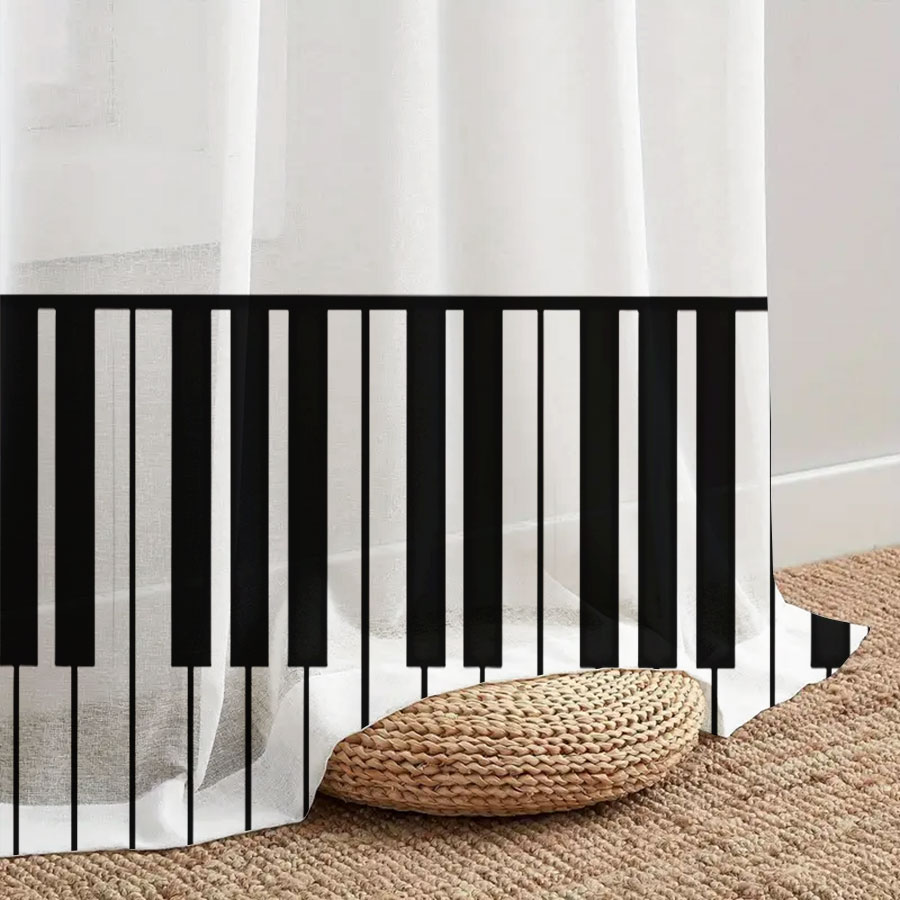2PCS Digital Print Sheer Curta - đánh giá và giá Home Office Rate