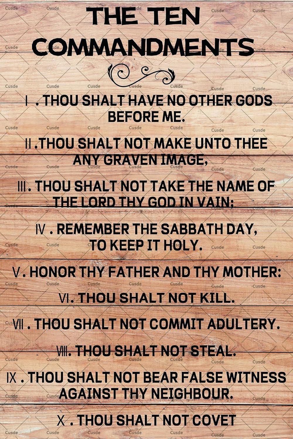 Cusde Ten Commandments Poster  - đánh giá và giá Home Office Room Inspiration
