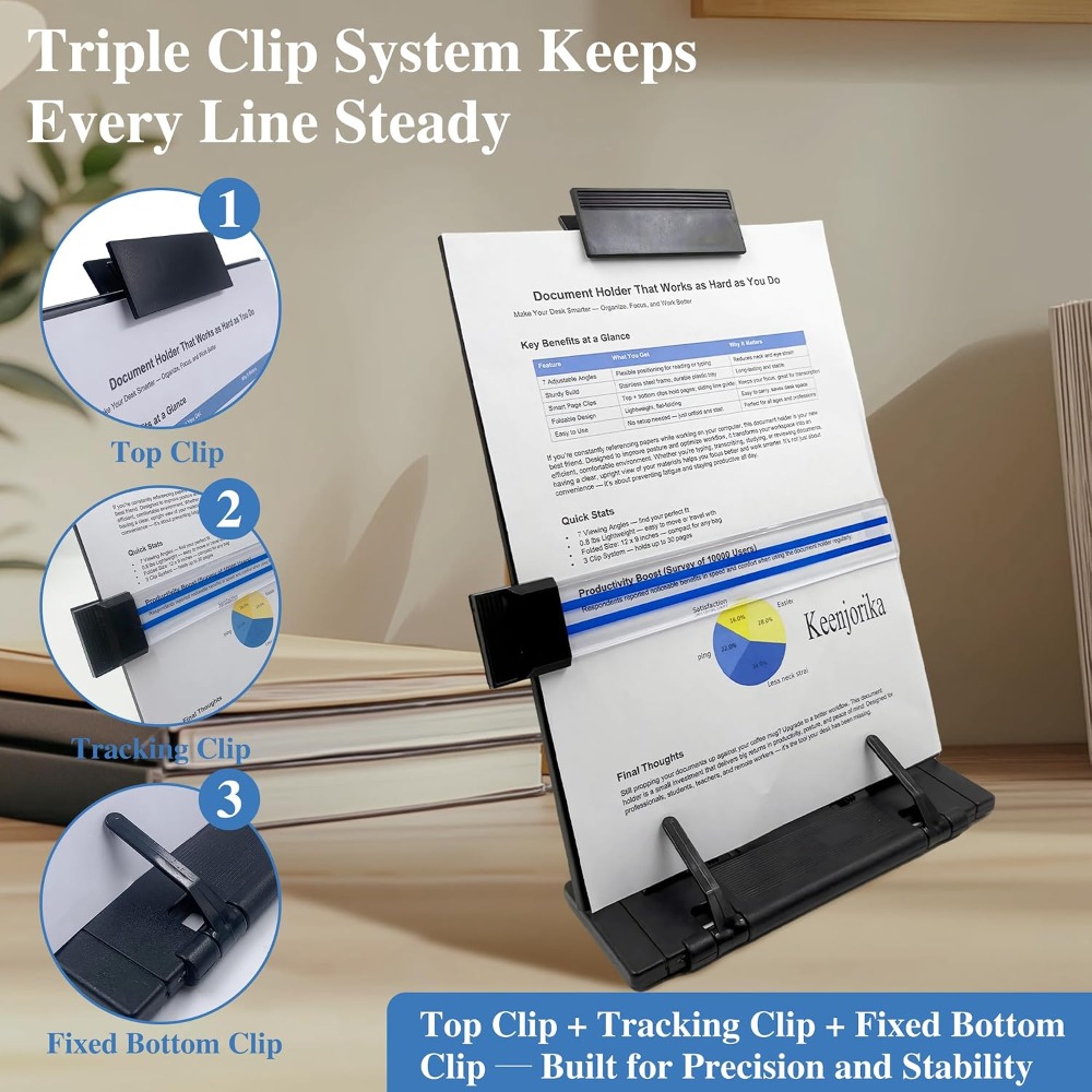 Adjustable 7-Position Desktop  - đánh giá và giá Document Holder Stand