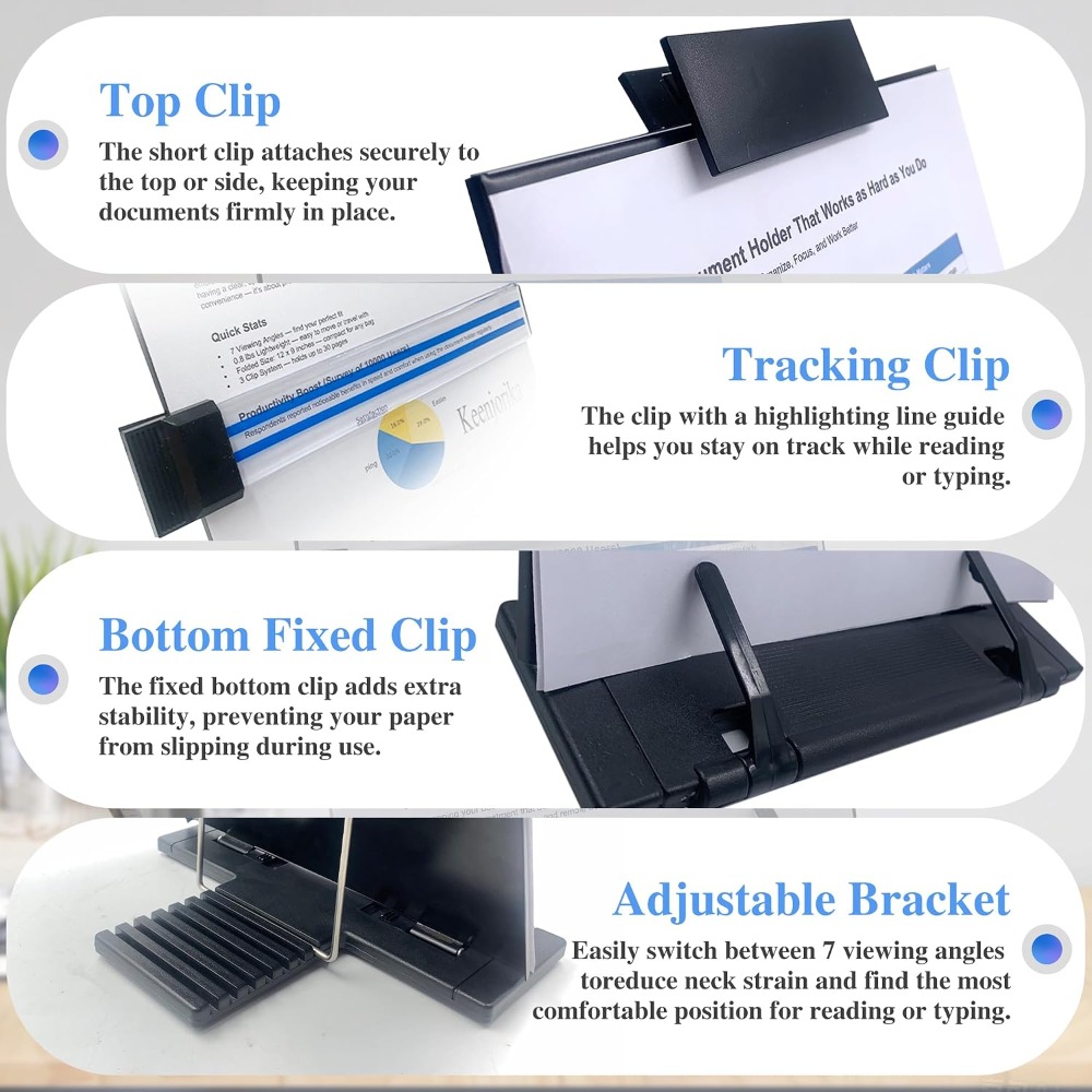Adjustable 7-Position Desktop  - đánh giá và giá Document Holder Stand